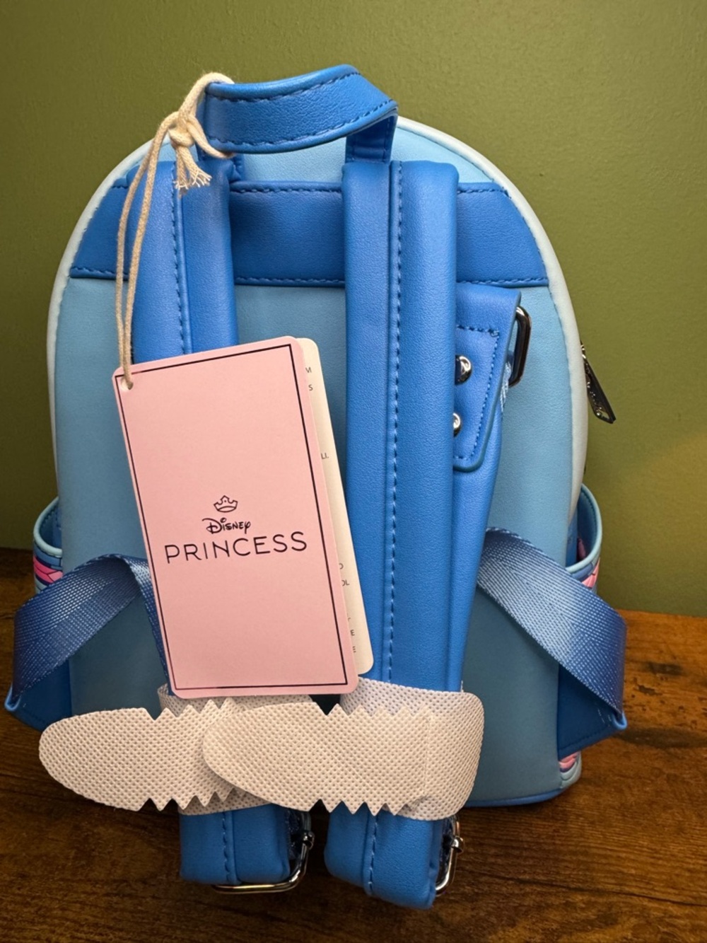 Loungefly Disney Cinderella Stained Glass Blue Pink Backpack - Picture 3 of 6
